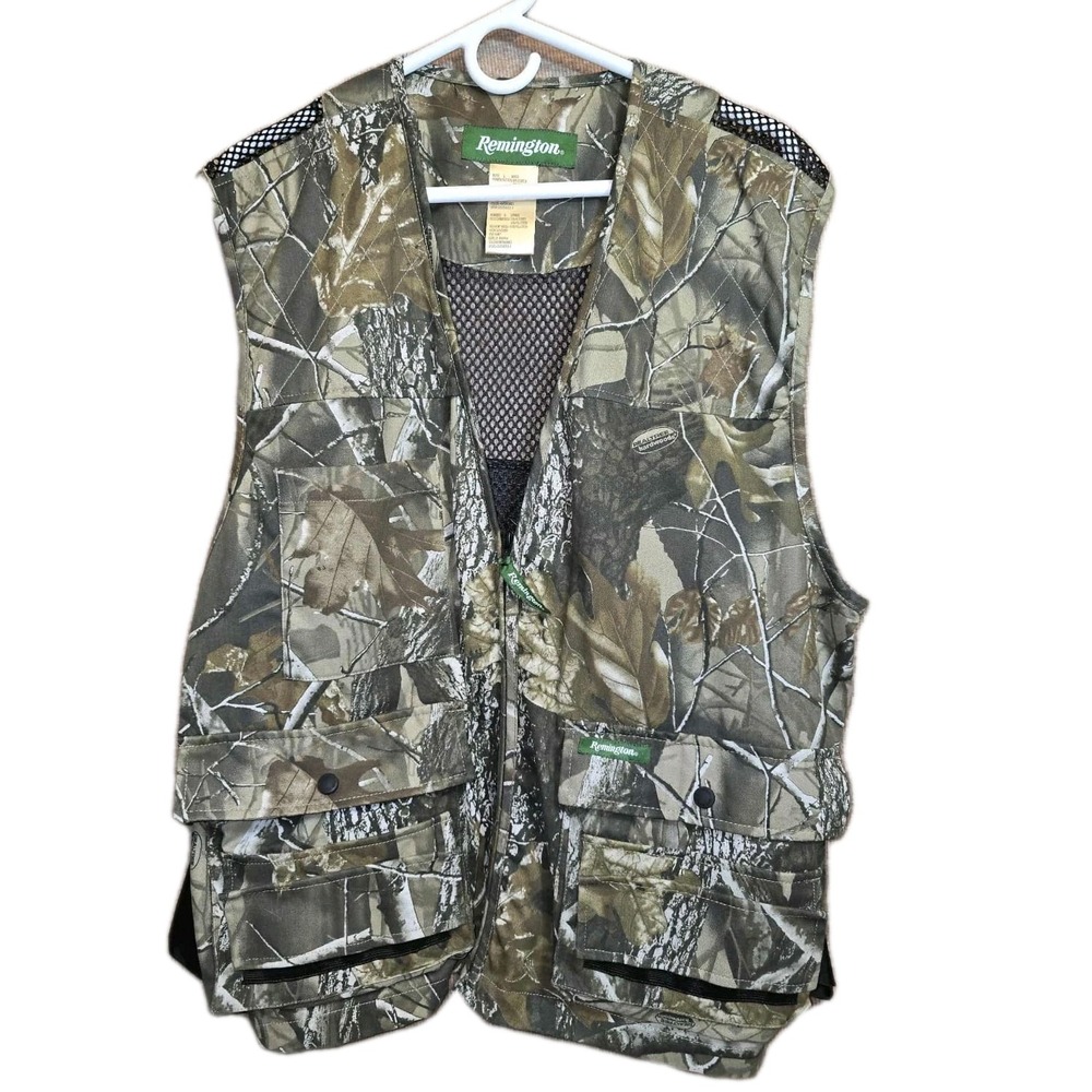 Remington Men's‎ Hunting Vest Size Large – Camo Mesh Game Bag Outdoors
